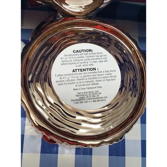 BBW Rose Gold Fox Large 3 Wick Candle Holder | Fall Festive Home Fragrance Decor - Picture 2 of 3